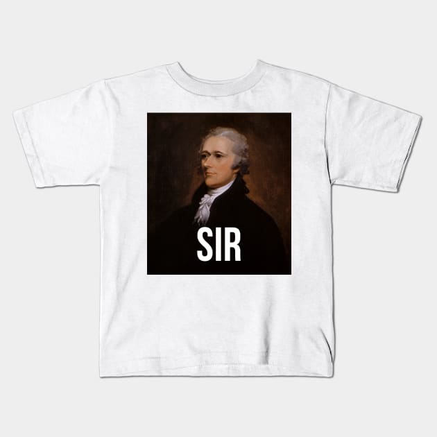 Alexander Hamilton Portrait Sir Kids T-Shirt by tziggles